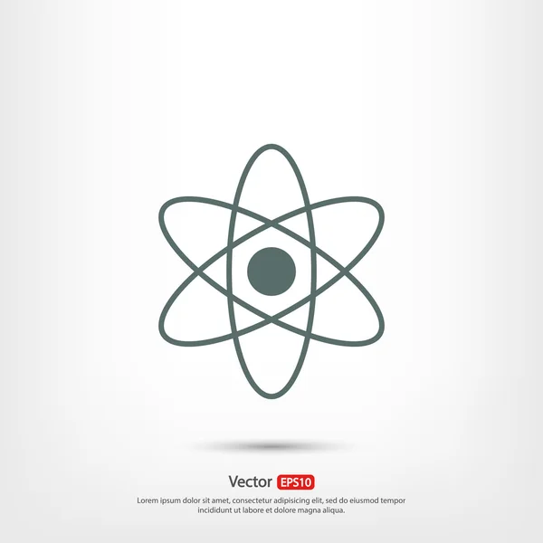 Atom icon. flat design — Stock Vector