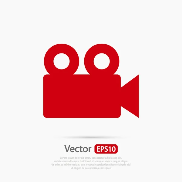 Icono de cámara de vídeo — Vector de stock