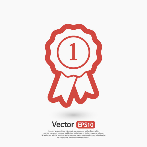 Badge with ribbons icon