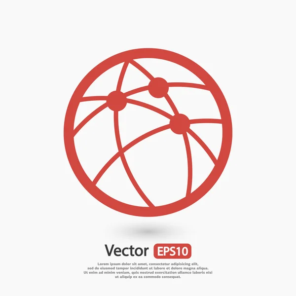 Global technology or social network  icon — Stock Vector