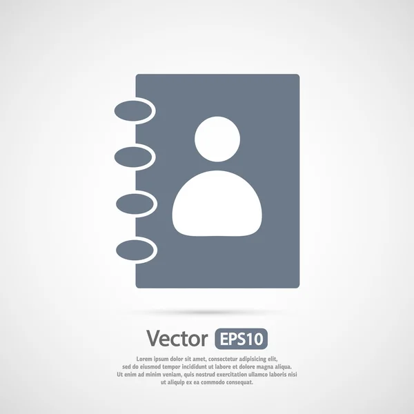 Contactpersonen boekpictogram — Stockvector