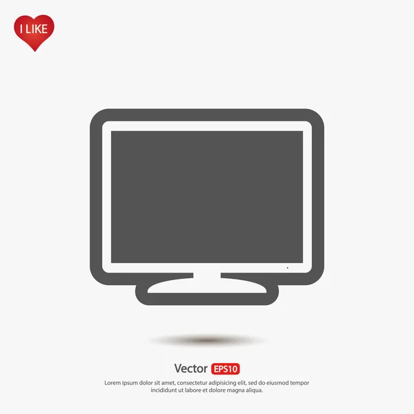 Diseño del icono del monitor — Vector de stock