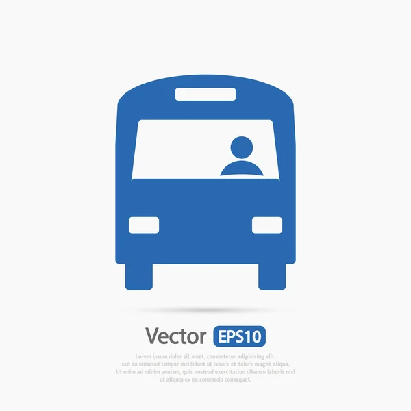 Conception d'icône de bus — Image vectorielle