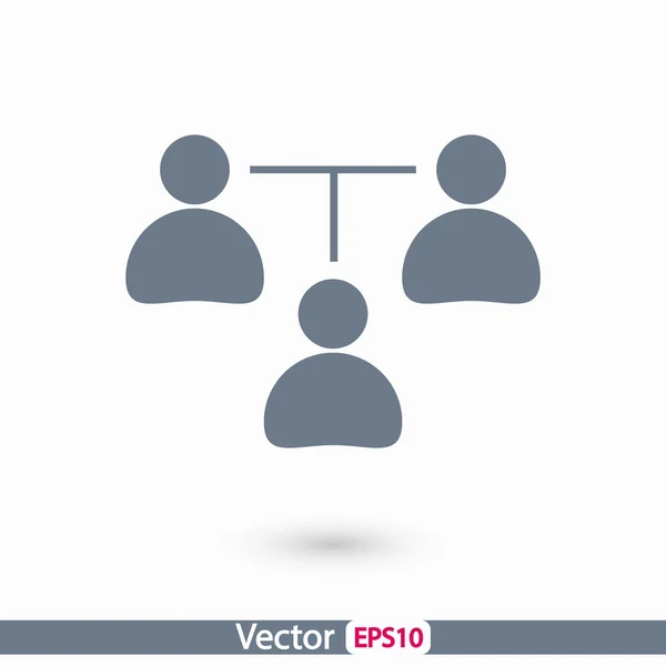 Ikona připojení, plochý design — Stockový vektor