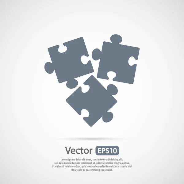 Puzzles pieces icon — Stock Vector