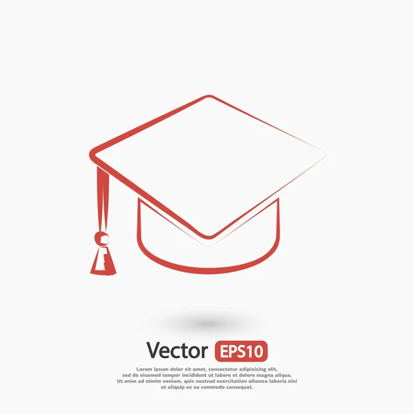 Ícone de boné de graduação — Vetor de Stock