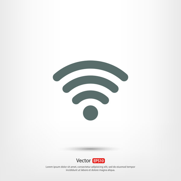 Беспроводная икона, стиль плоского дизайна
