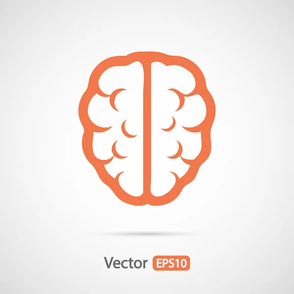 Hjärnan ikonen platt designerstil — Stock vektor