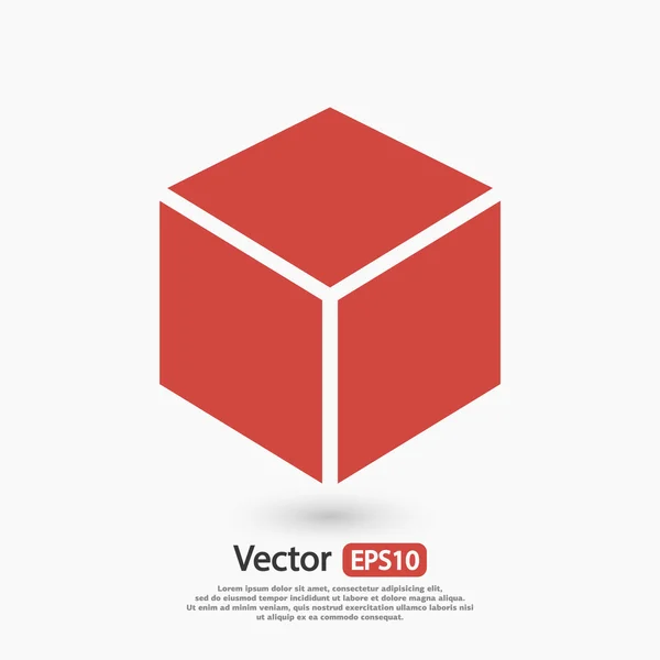 3d cubo logo icona di design — Vettoriale Stock