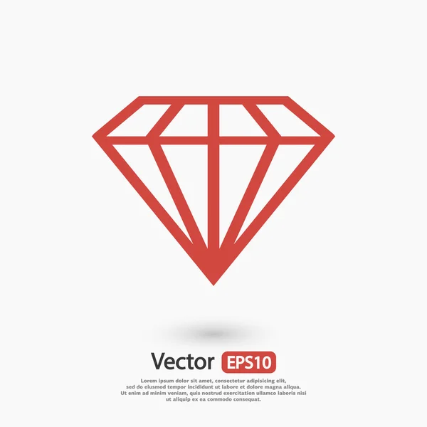 Romb (diamant), platt design — Stock vektor