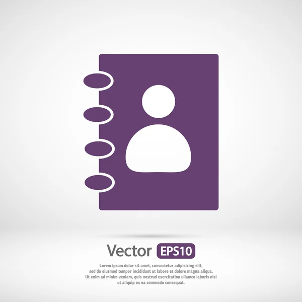 Contacte pictograma carte — Vector de stoc
