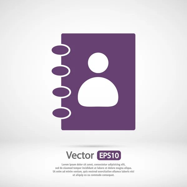 Libro de contactos icono — Vector de stock