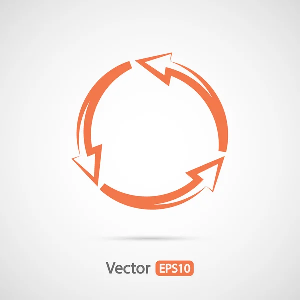 Flecha circular icono — Vector de stock