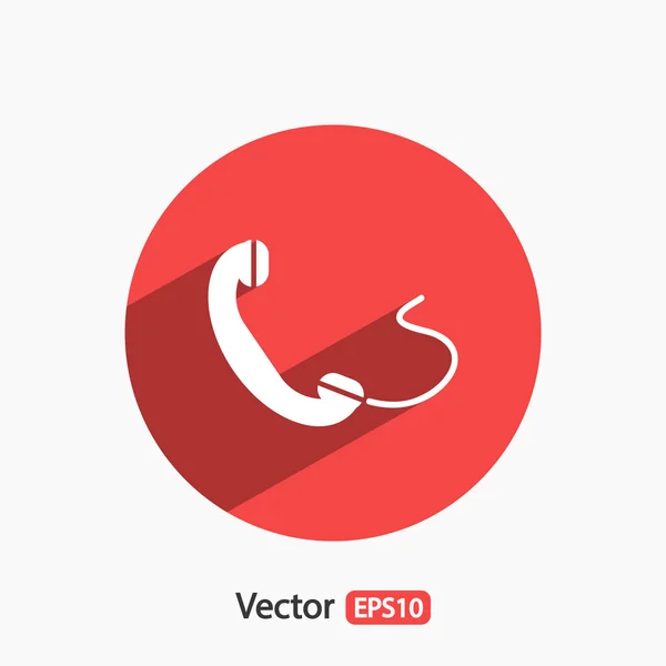 Telefoon, platte pictogram — Stockvector