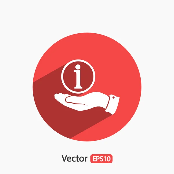 Signo de información icono — Vector de stock