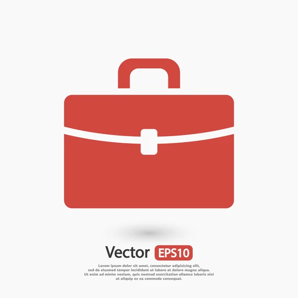 Icono del maletín, diseño plano — Vector de stock