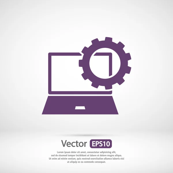 Laptop pictogram ontwerp — Stockvector