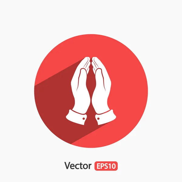 Bidden handen pictogram — Stockvector