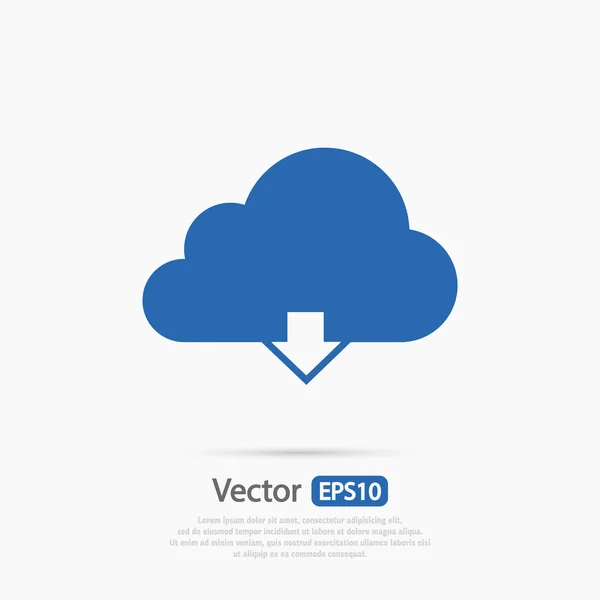 Cloud computing download icon — Stock Vector