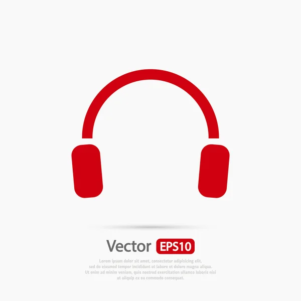 Auriculares icono de diseño — Vector de stock