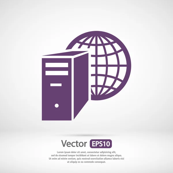 Pictogram van de server van de computer — Stockvector