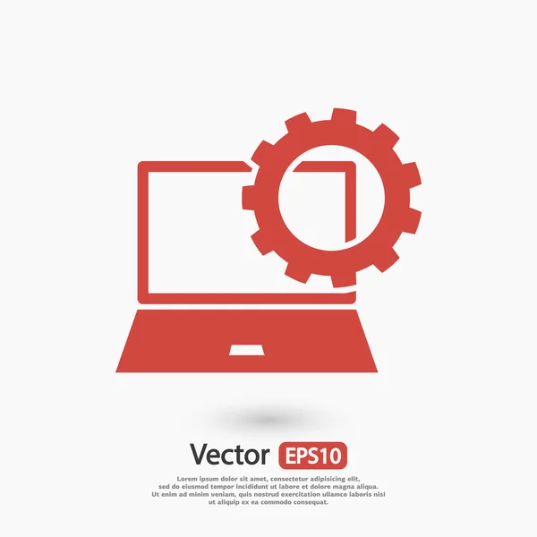 Laptop icon design — Stock Vector