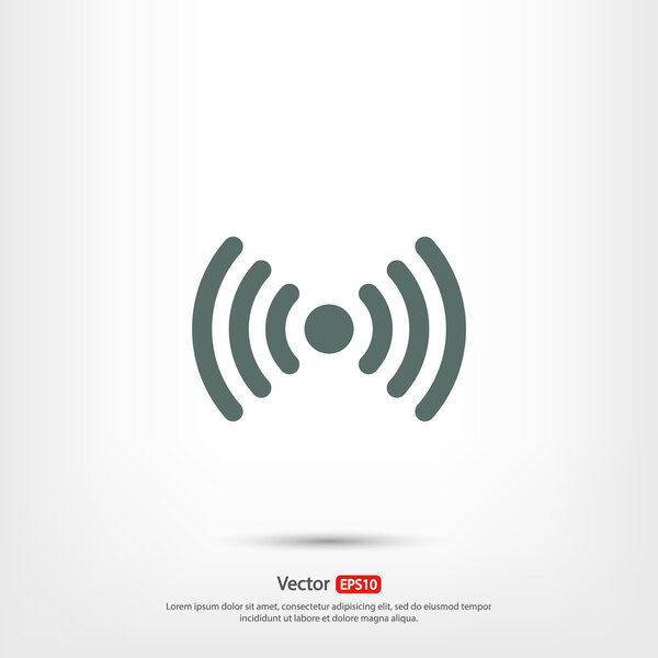 Wireless Icon, Flat design style
