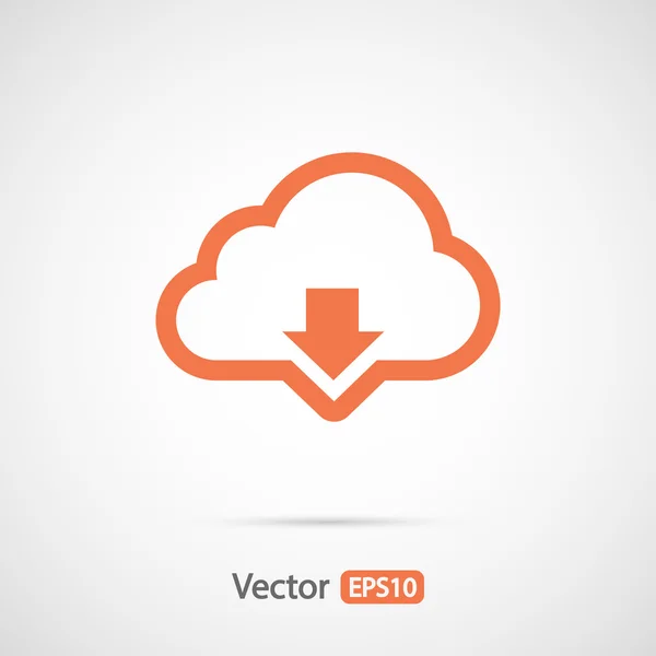 Cloud Computing-Ikone herunterladen — Stockvektor