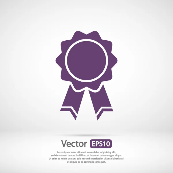 Badge met linten pictogram — Stockvector