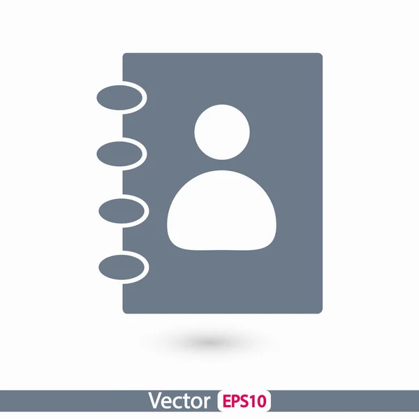 Ikona knihy kontakty — Stockový vektor