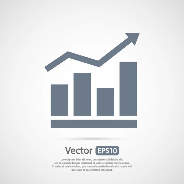 Infografica, icona del grafico — Vettoriale Stock