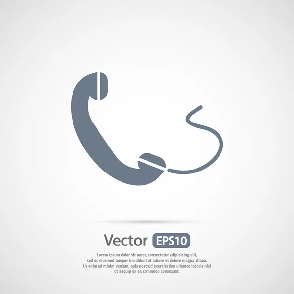 Telepon, ikon datar - Stok Vektor