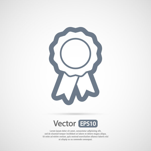 Badge with ribbons icon