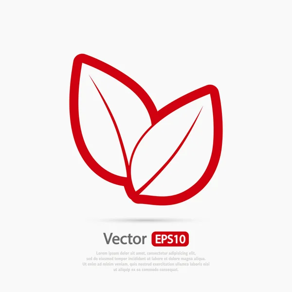 Icono hojas de árbol — Vector de stock