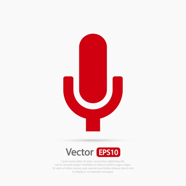 Microphone Icon Design — Stock Vector