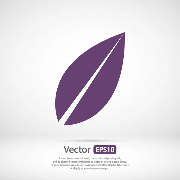 Leaf trädikon — Stock vektor