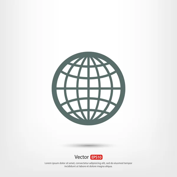 Globo Icono de diseño — Archivo Imágenes Vectoriales