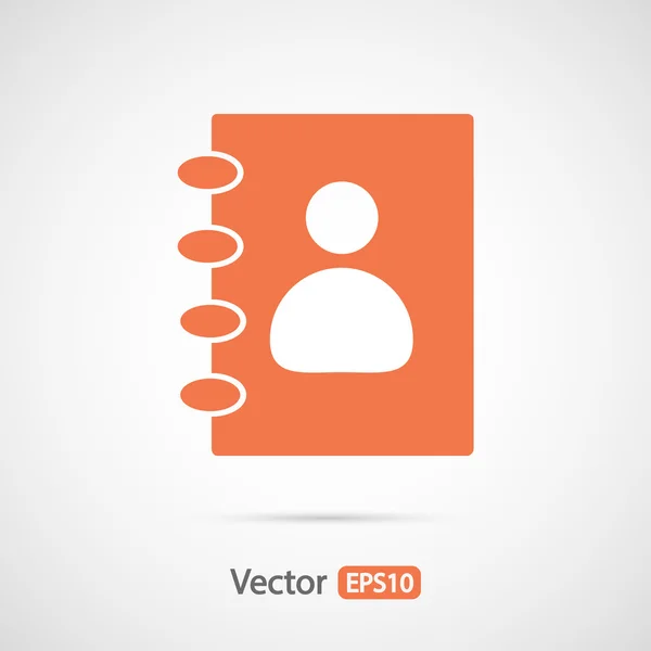 Kapcsolatok könyv-ikonra — Stock Vector