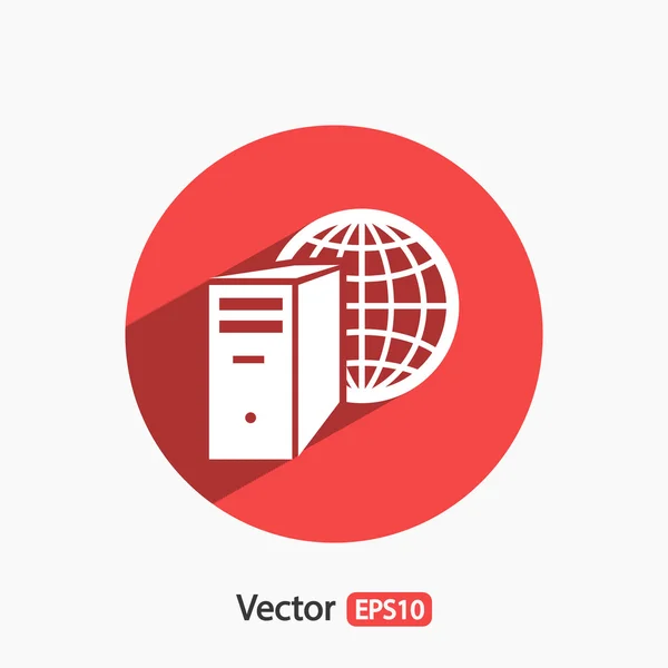 Icono del servidor informático — Vector de stock