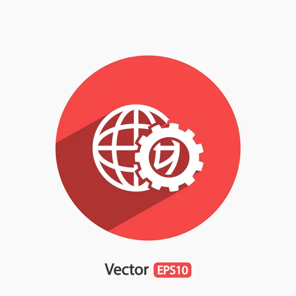 Planeta icono de diseño — Vector de stock