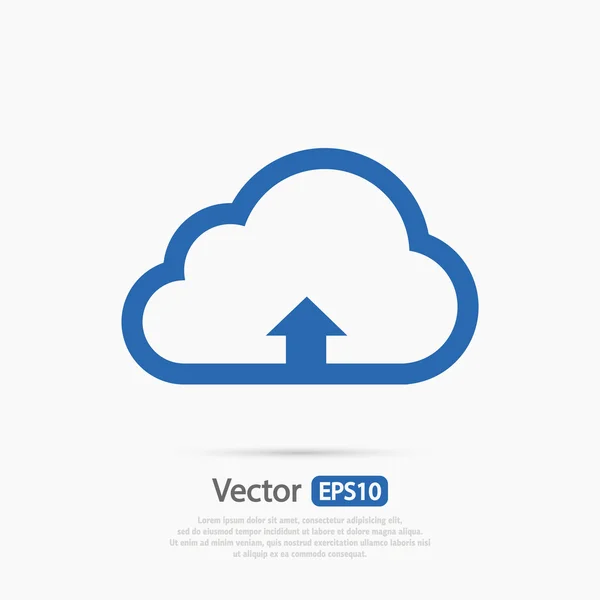 Icona di upload cloud computing — Vettoriale Stock