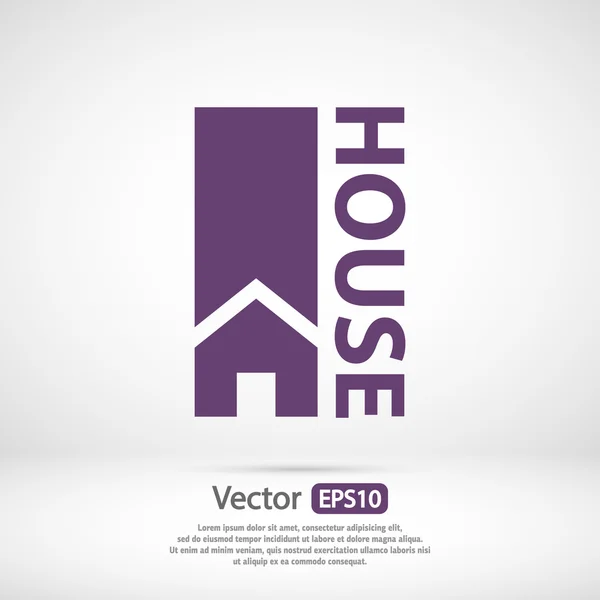 Casa icono de diseño — Vector de stock