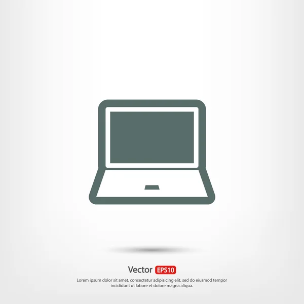 Laptop pictogram ontwerp — Stockvector