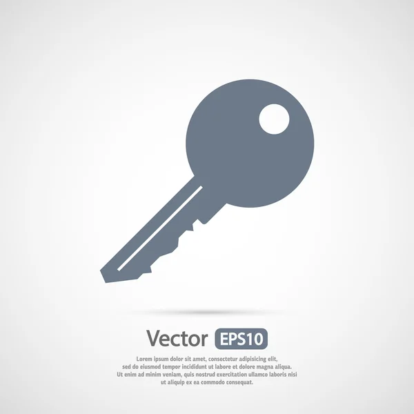 Icono clave, diseño plano — Vector de stock