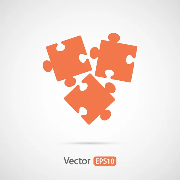 Puzzle pezzi icona — Vettoriale Stock