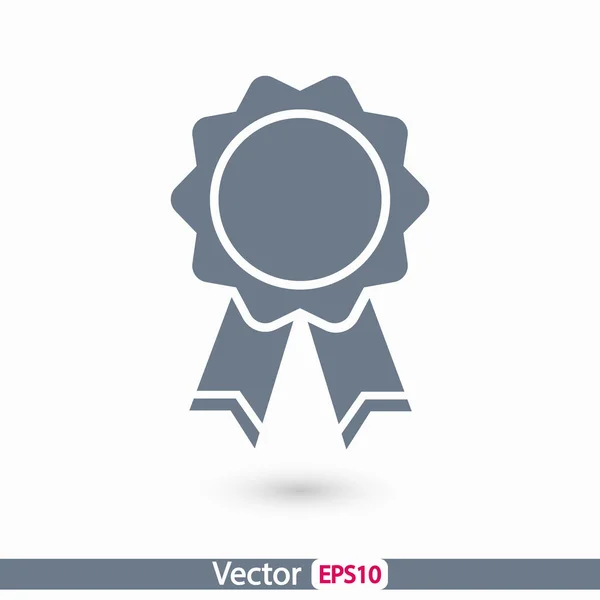 Badge with ribbons icon — Stock Vector