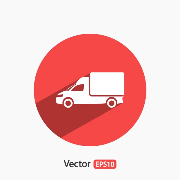 Icona piatto camion — Vettoriale Stock