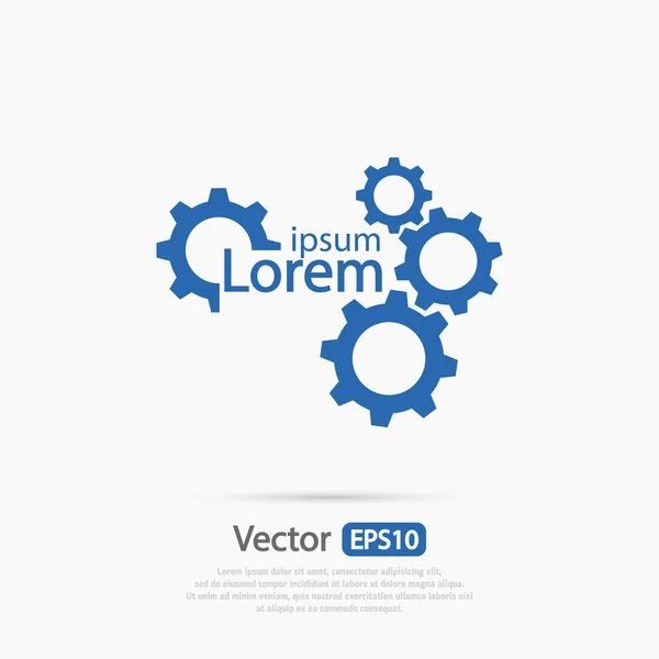 Gears'ı simgesi, düz tasarım stili