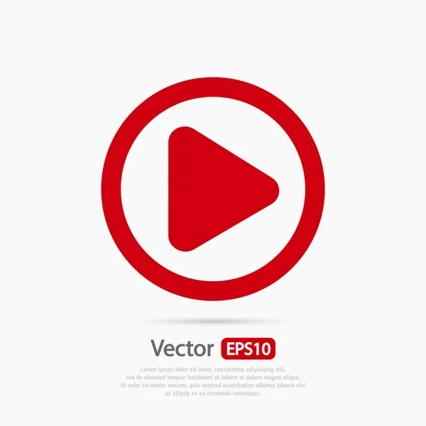 Play gomb web ikon — Stock Vector