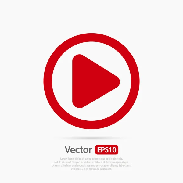 Botón de reproducción icono web — Vector de stock